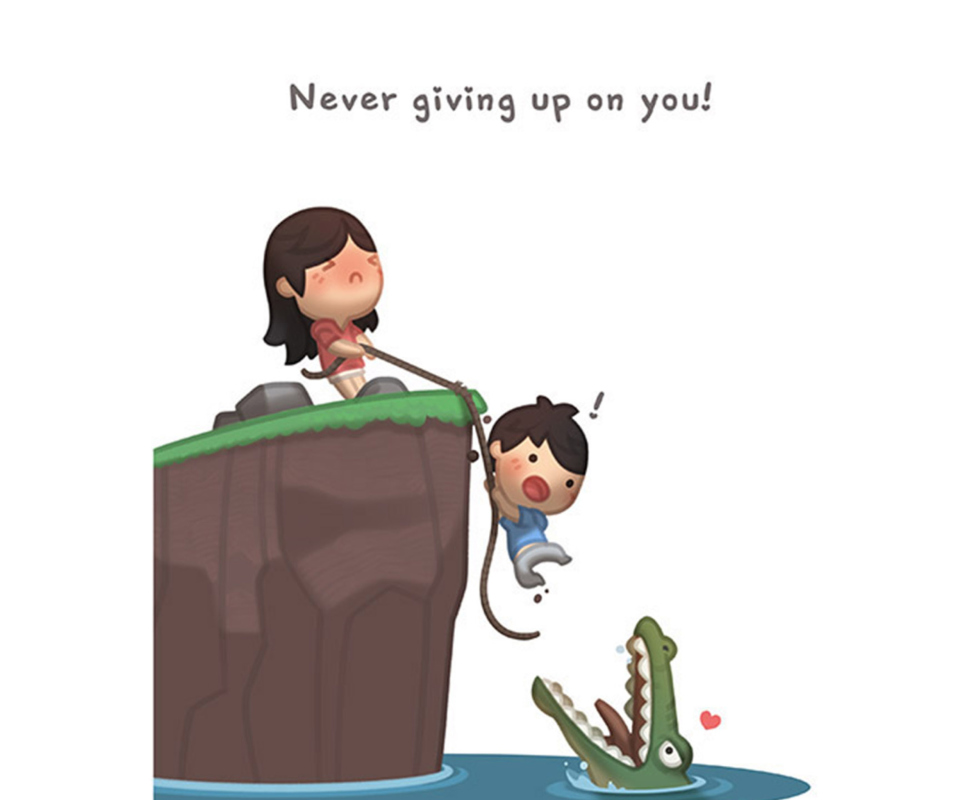 Das Love Is - Never giving up on you Wallpaper 960x800