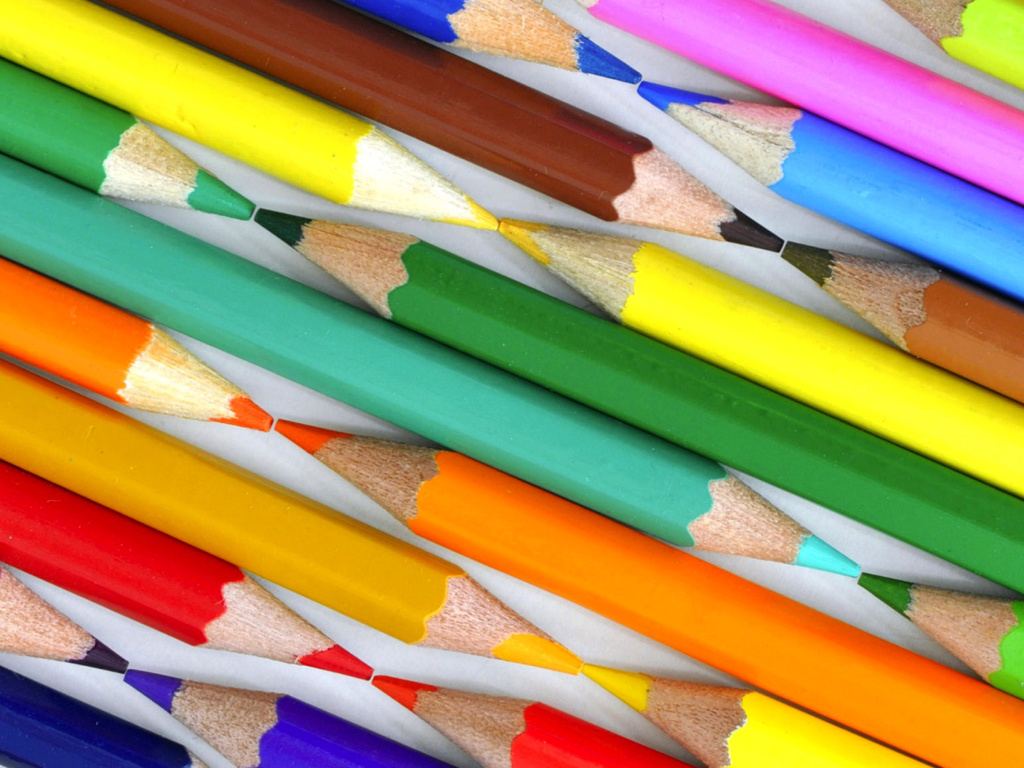 Das Colored Pencils Wallpaper 1024x768
