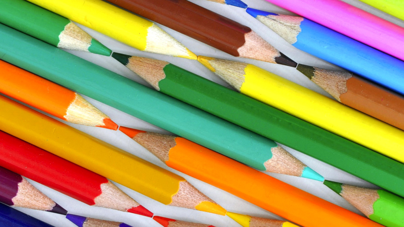 Colored Pencils wallpaper 1366x768