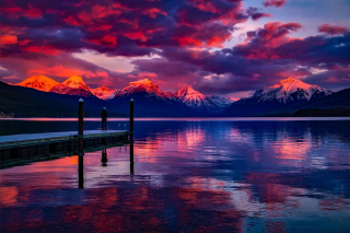 Lake McDonald in Glacier National Park sfondi gratuiti per Samsung Galaxy Note 4