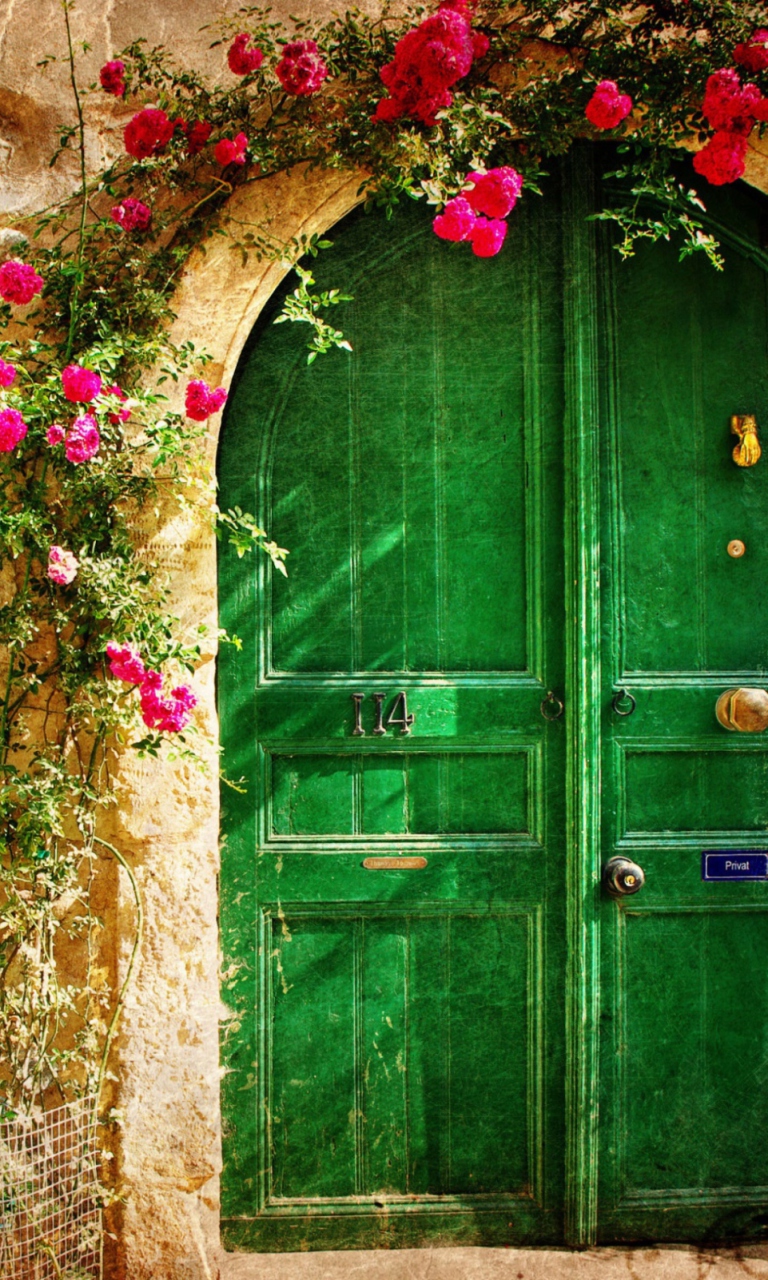 Sfondi Picturesque Old House Door 768x1280