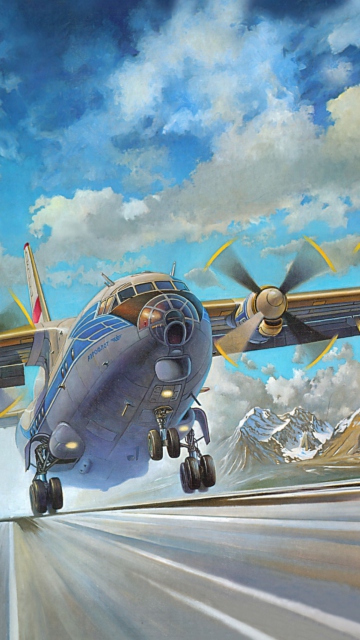 An-12BK Soviet Aircraft wallpaper 360x640