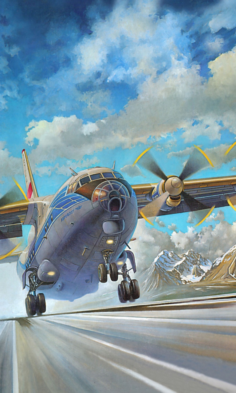 An-12BK Soviet Aircraft wallpaper 768x1280