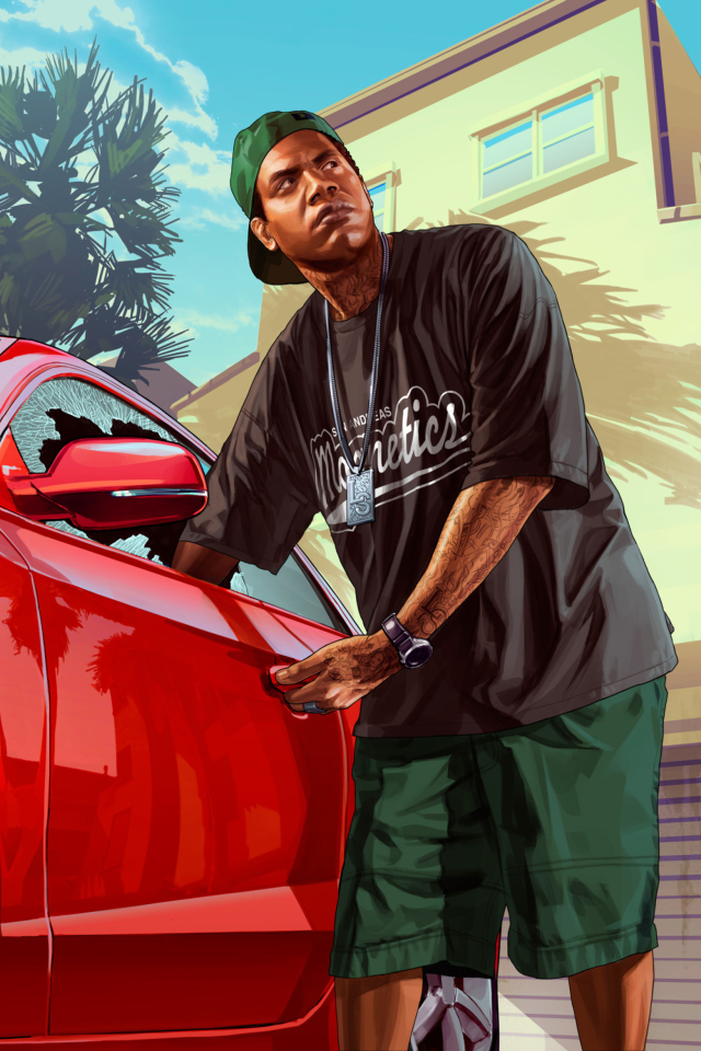 Das Grand Theft Auto V, Rockstar Games Wallpaper 640x960