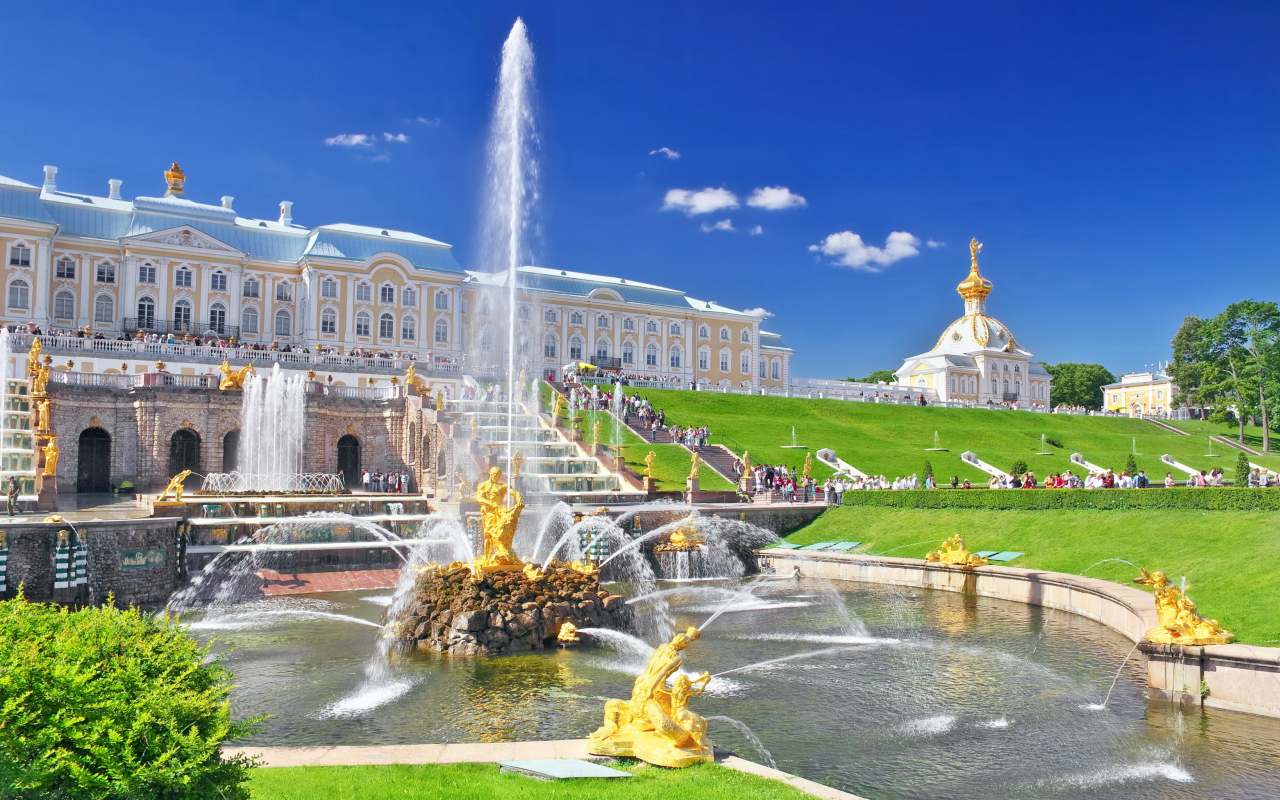 Screenshot №1 pro téma Peterhof In Saint-Petersburg 1280x800