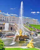 Das Peterhof In Saint-Petersburg Wallpaper 128x160