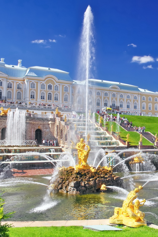 Sfondi Peterhof In Saint-Petersburg 640x960