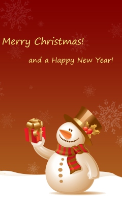 Screenshot №1 pro téma Snowman New Year 2013 240x400