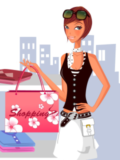 Обои Shopping In Store 240x320