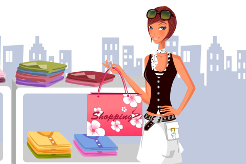 Shopping In Store wallpaper 480x320