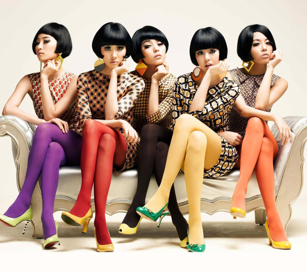 Five Asian Girls wallpaper 1080x960