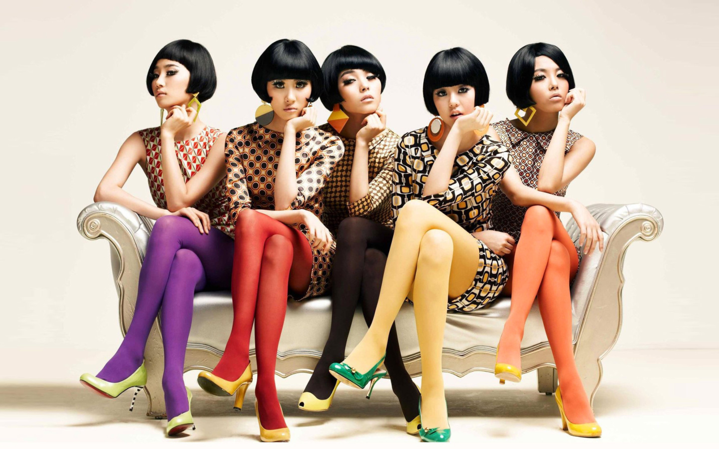 Das Five Asian Girls Wallpaper 1440x900