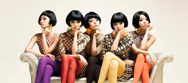 Five Asian Girls wallpaper 720x320