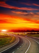 Fondo de pantalla Sunset Highway Hd 132x176