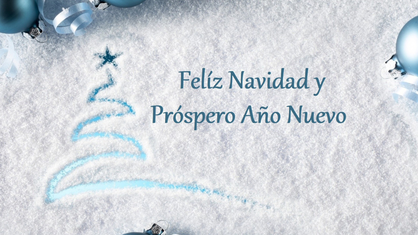 Das Feliz Navidad y Prospero Ano Nuevo Wallpaper 1366x768