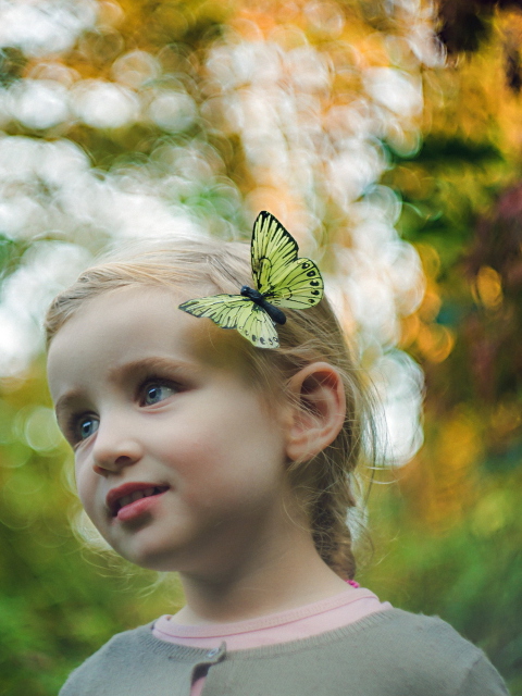 Little Butterfly Princess wallpaper 480x640