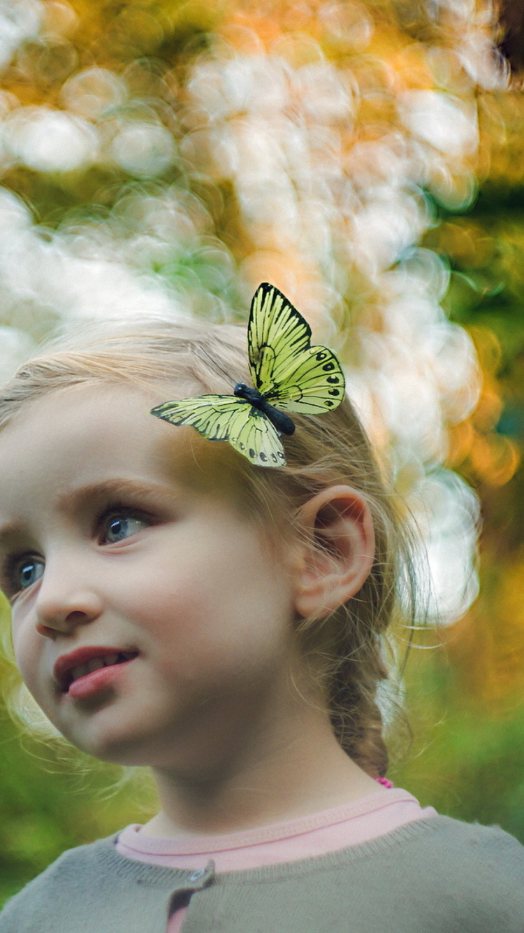 Fondo de pantalla Little Butterfly Princess 750x1334