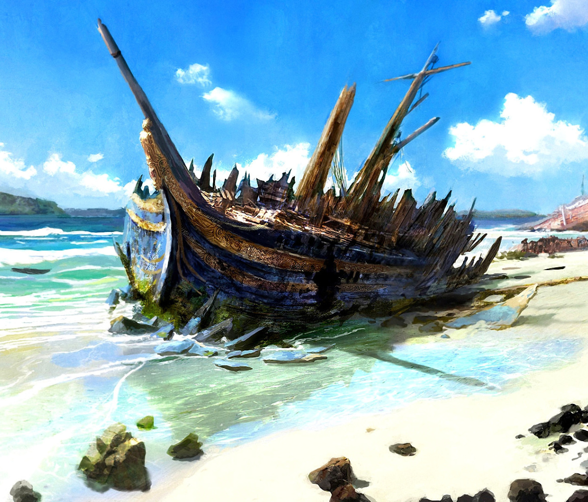 Shipwreck wallpaper 1200x1024