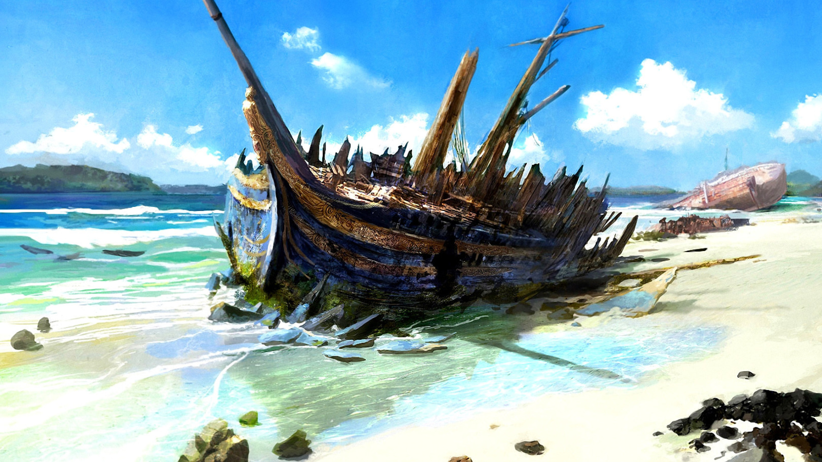 Fondo de pantalla Shipwreck 1600x900