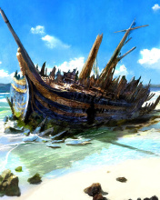 Fondo de pantalla Shipwreck 176x220