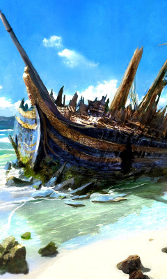 Fondo de pantalla Shipwreck 240x400