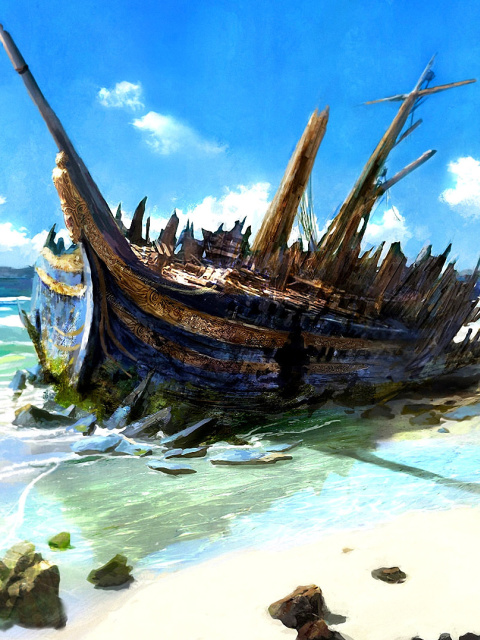 Screenshot №1 pro téma Shipwreck 480x640