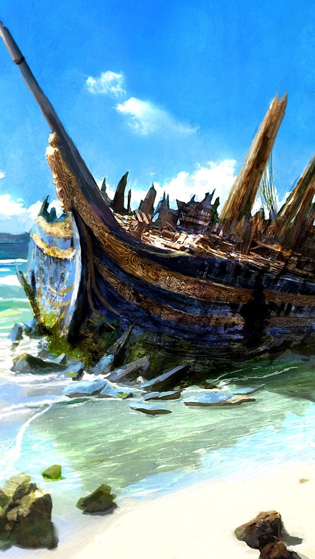Das Shipwreck Wallpaper 640x1136