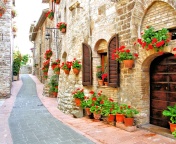 Italian Streets on Garda wallpaper 176x144