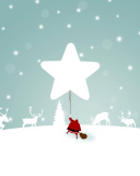 Fondo de pantalla Santa Claus with Reindeer 128x160