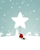 Обои Santa Claus with Reindeer 128x160