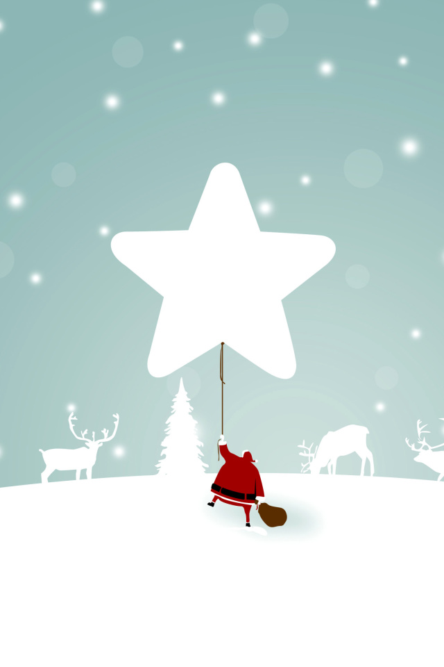 Screenshot №1 pro téma Santa Claus with Reindeer 640x960