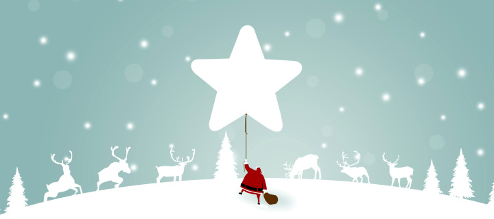 Screenshot №1 pro téma Santa Claus with Reindeer 720x320
