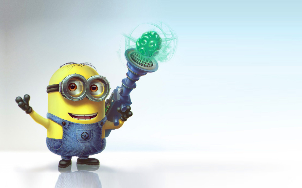 Minion with Laser wallpaper 1280x800