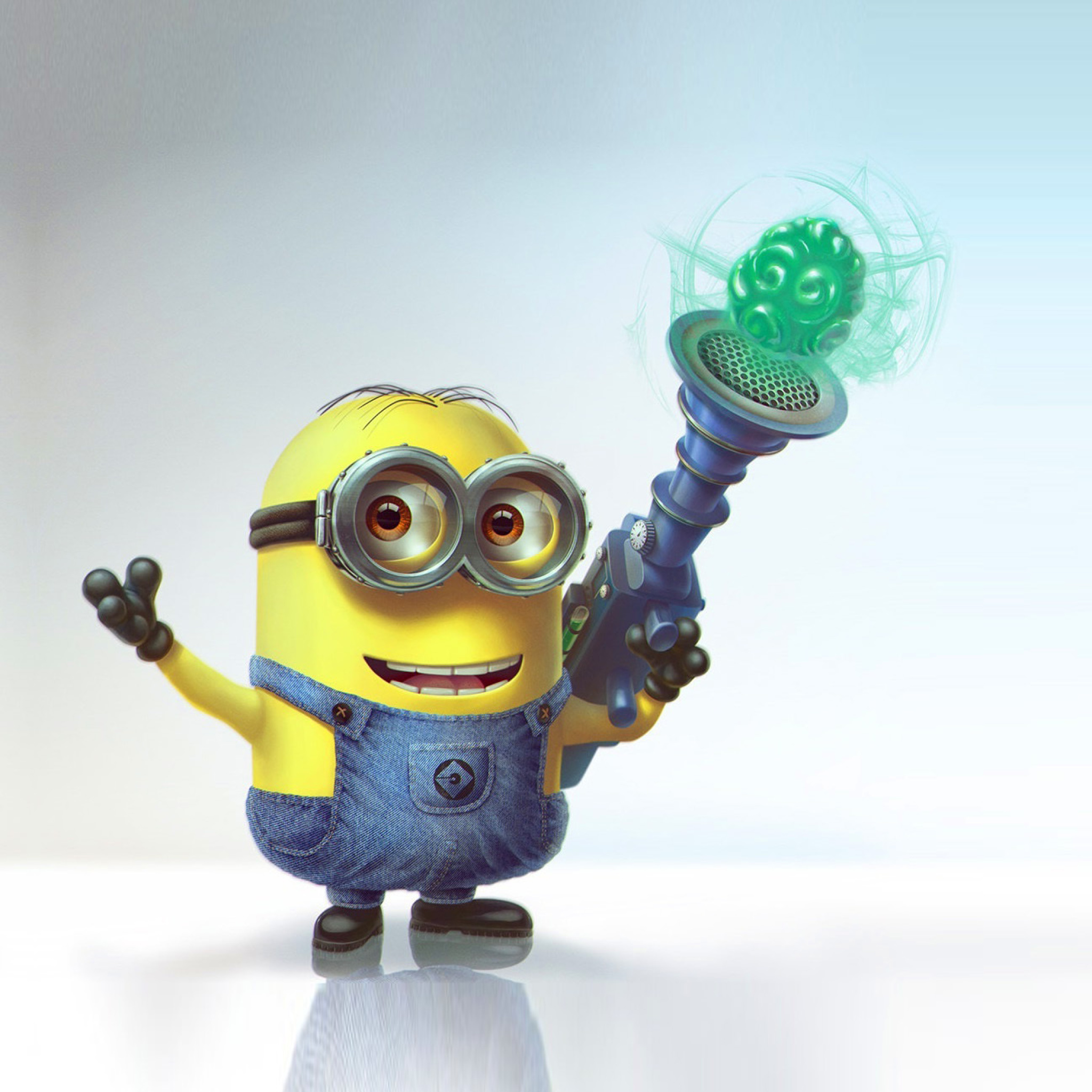 Minion with Laser wallpaper 2048x2048