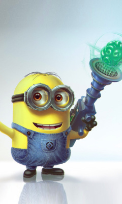 Minion with Laser wallpaper 240x400