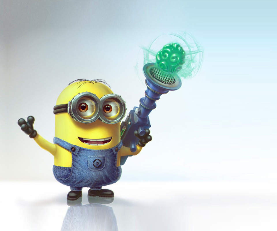 Minion with Laser wallpaper 960x800
