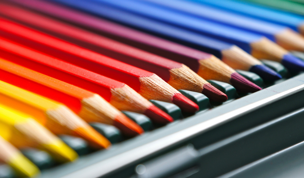 Coloured Pencils wallpaper 1024x600