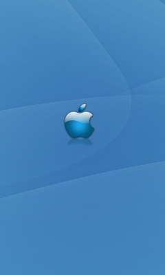 Sfondi Apple Blue Logo 240x400