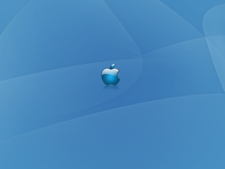 Fondo de pantalla Apple Blue Logo 320x240