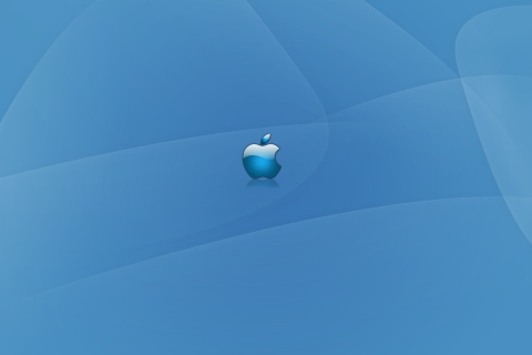 Обои Apple Blue Logo 480x320