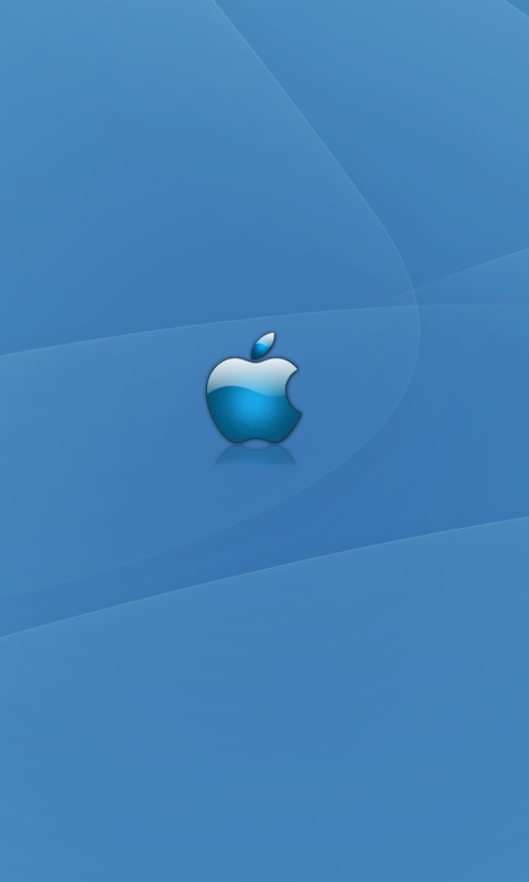 Sfondi Apple Blue Logo 480x800