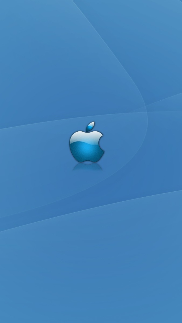 Fondo de pantalla Apple Blue Logo 640x1136