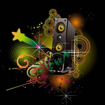 Screenshot №1 pro téma Music Speakers Abstraction 208x208