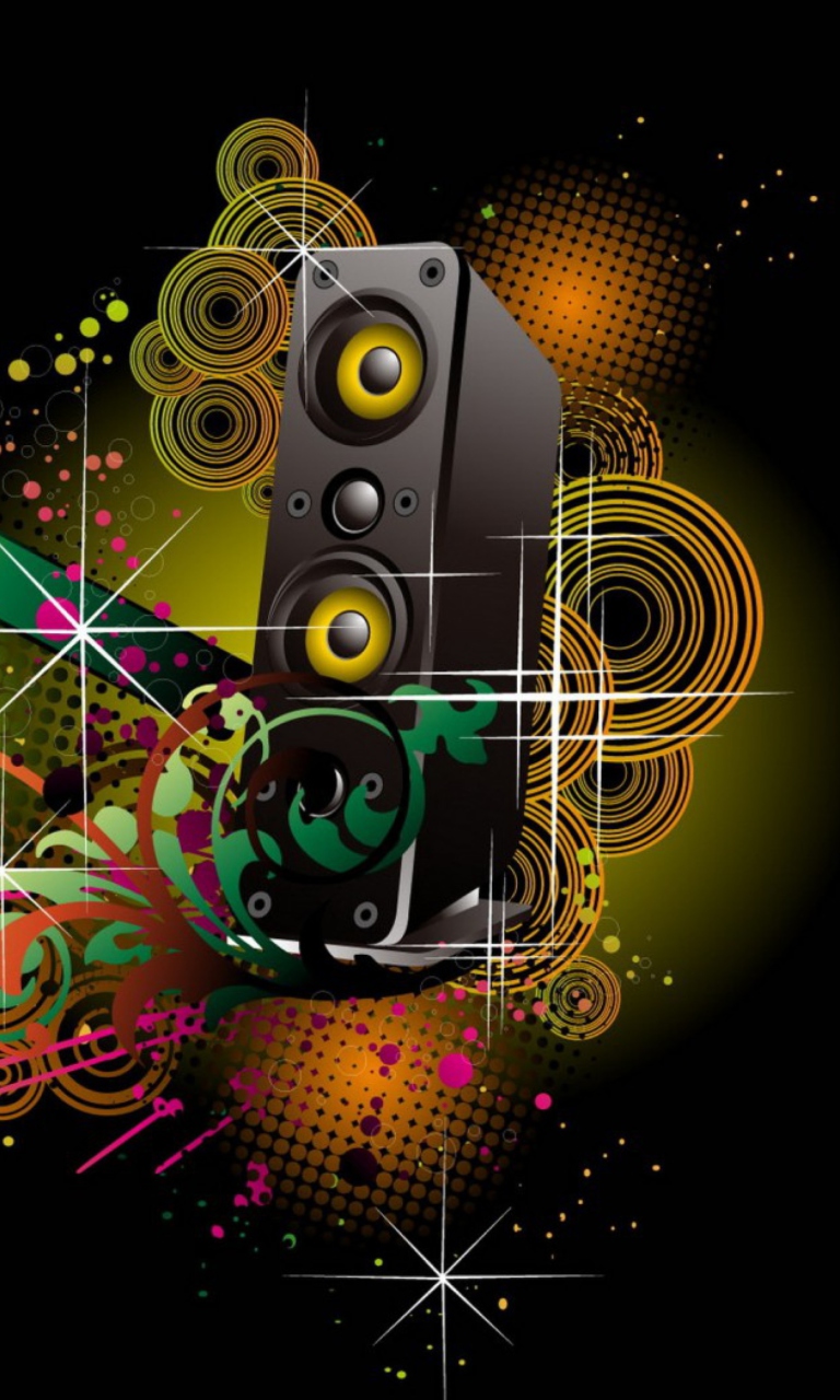 Screenshot №1 pro téma Music Speakers Abstraction 768x1280
