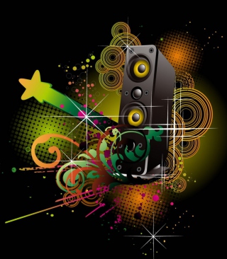 Music Speakers Abstraction - Obrázkek zdarma pro Motorola W450 Active