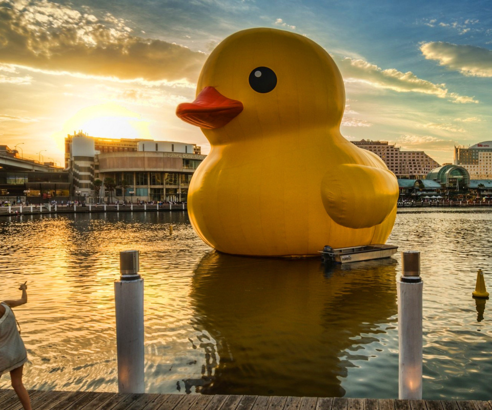 Sfondi Giant Yellow Duck 960x800