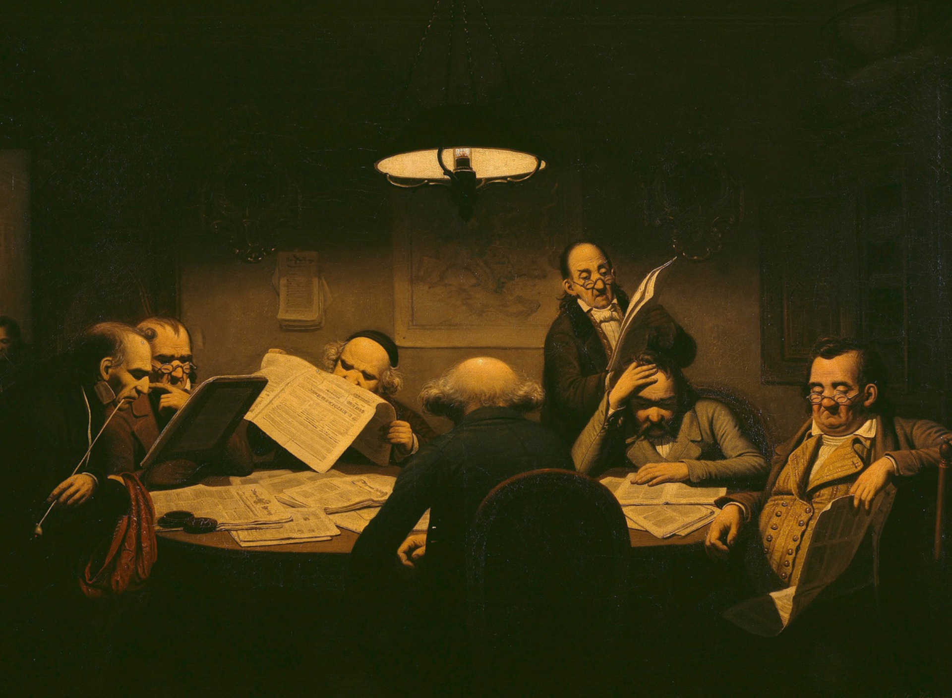 Sfondi Johann Peter Hansclever - The Reading Room 1920x1408