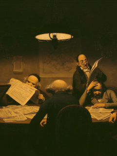 Johann Peter Hansclever - The Reading Room wallpaper 240x320