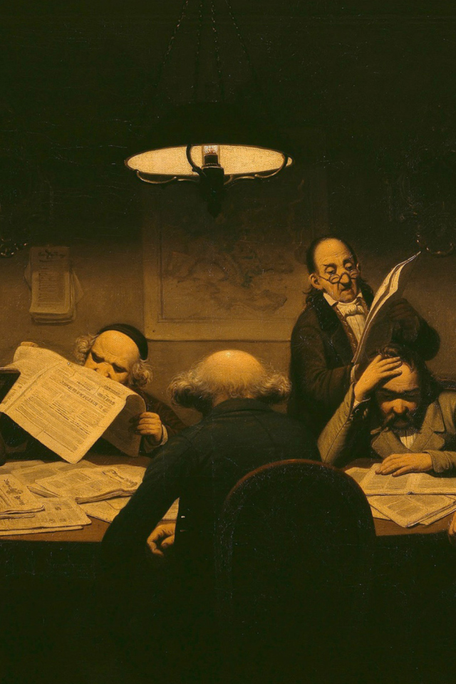Johann Peter Hansclever - The Reading Room wallpaper 640x960