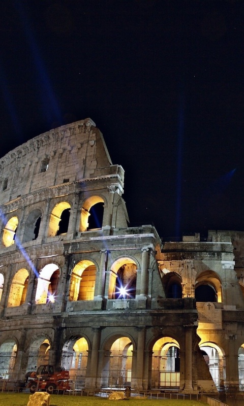 Fondo de pantalla Rome Center, Colosseum 480x800